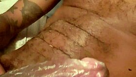 vegas702jojo jerks his big black cock hard since girlfriend is away