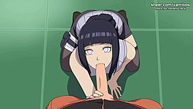 Naruto kunoichi edző Hinata Hyuga 18+ szívja és análban kapja az osztályteremben, Naruto hentai 4. rész
