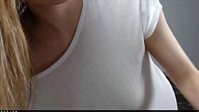 blond chick having fun