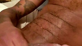 vegas702jojo jerks his big black cock hard since girlfriend is away