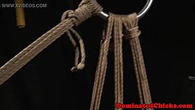 busty slave tied up and whipped by dom