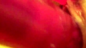 milf masterbating with dildo in her room