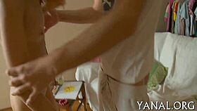 Girl gets her tight ass impaled on hard dick, damn!