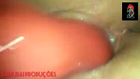 ebony milf with tattoos fucks her ex, leading to orgasm and squirting