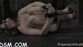 Extreme toys excite brunette babe