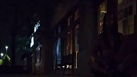 lvory white strips public on the strip with clothes ripped off