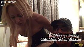 Blonde milf Tamrah Dix gets anal creampie in leather with Carlitos Way