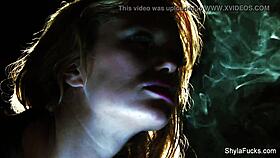 shyla stylez explores her fetish interests with smoking and more