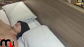 Tied latina fucked by big black cock!