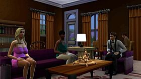 I can't get enough of this Sims 4 parody where the granny shemale receives a massive cumshot in the interracial group scene.