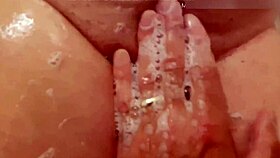 my old wife washes her pussy