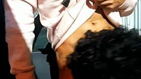 Gay men suck and fuck bareback in public street while passersby watch