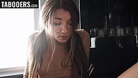 Your cum's drippin down my face after that revenge orgasm in the kitchen, aiden ashley maya woulfe. 😩