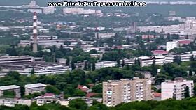 Amateur couple finds wild ecstasy on the 16th floor. Their private passion unfolds.