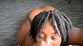 ebony and black lesbian backshot action with pussy and cock involved