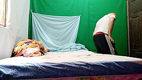 My stepfather is shopping, come let's have a sleepover with masks and get dirty in real homemade porn.