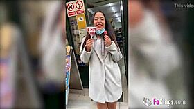 Ruth shows her teen body in public and gets a blowjob 😏