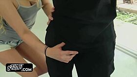 pink step sister worships her old stepbrother's dick in reality