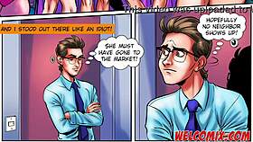 nerd boy bangs four hot chicks at lingerie party