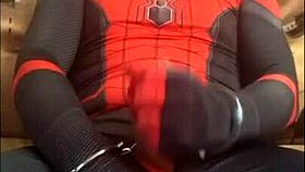 gay spiderman solo spandex suit