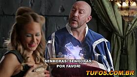 Two Hot Virgins Give Blowjob To Servant In Cinderella Parody Porn - Part 4