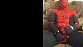 gay spiderman solo spandex suit