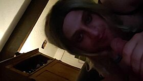 Can this tranny suck a monster cock like a pro?