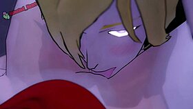 Jaune and Pyrrha engage in intense anal sex with big tits bouncing