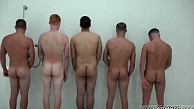 Pals Endure Hardcore Anal Hazing in the Shower During Gay Initiation Rituals.