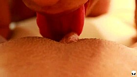 Close-up pussy licking big clit to orgasm in POV Khalessi 69 😍