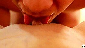 Close-up pussy licking big clit to orgasm in POV Khalessi 69 😍