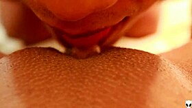 Close-up pussy licking big clit to orgasm in POV Khalessi 69 😍