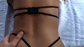 Want to see balcony anal sex with this super hot model in black lingerie?