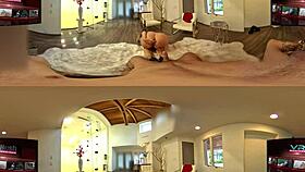 blonde milf shows the way in vr