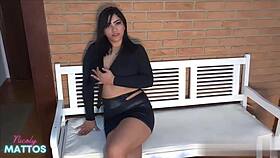 big-titted amateur swallows monster cock cum or spits it out