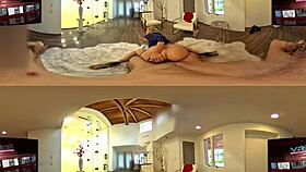 blonde milf shows the way in vr