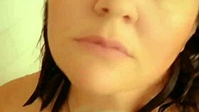 Looloveloo takes a cum shower while bathing in the shower