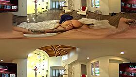 blonde milf shows the way in vr