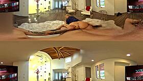 blonde milf shows the way in vr