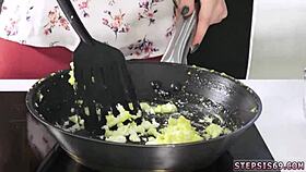 Blonde teen joins the family competition with a slow challenge