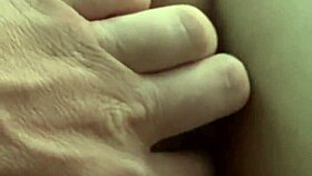 Plump woman hints at intimate finger play on her soft curves