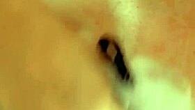 Looloveloo takes a cum shower while bathing in the shower