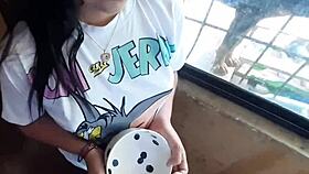 She asks for sugar, but I make her earn it