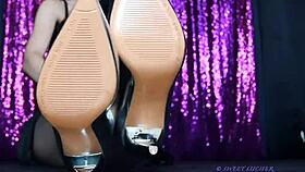 goddess rebecca diamante and sweet lucifer make their slave lick soles in total humiliation