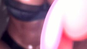 busty muscle girl smokes cigarette