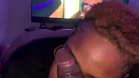 I licked that big ebony cock in our threesome, and it tasted just like strawberries, oh god.