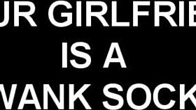 your girlfriend humiliates you with wank sock instructions