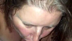 Fat BBW Sucks Cock with Intense Passion. She Takes It Deep in Her Mouth.