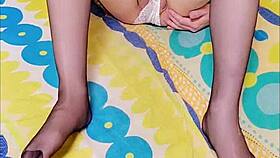 Wow! Check Out This Taiwanese Shemale in Sexy Stockings and Long Legs!