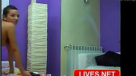 Hot teen teases perfect pussy and ass on webcam.